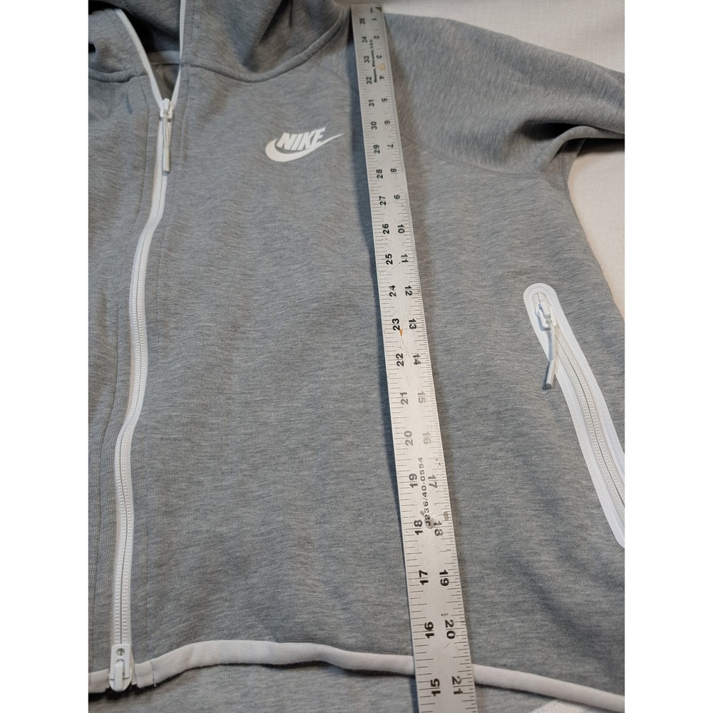 Nike Women Tech Fleece Full Zip Hoodie Medium Grey 930757-063 - Picture 5 of 10